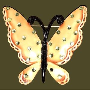 Vintage 1950 HAR Enamel Butterfly Brooch